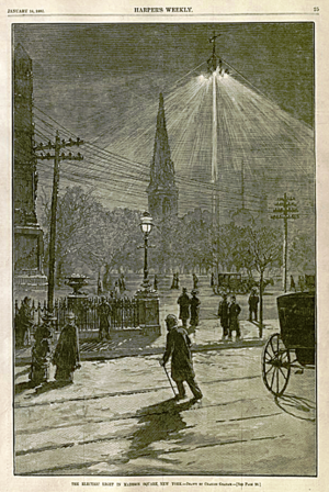 Archivo:Brush Company arc light madison square new york 1882