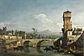 Capricho con río y puente, de Bernardo Bellotto