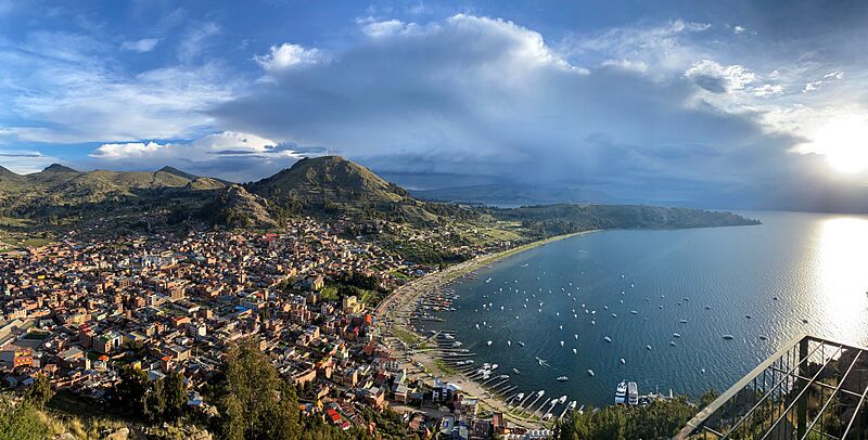 Copacabana, Bolivia at sunset