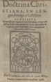 Doctrina cristiana en lengua arábiga y castellana