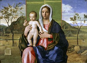 Archivo:Giovanni bellini, madonna di brera, 1510, 01 adjusted