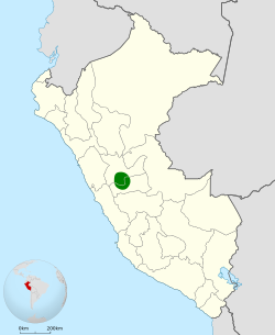 Distribución geográfica del tororoí de O'Neill.