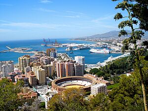 Archivo:Málaga - vistas desde el Parador de Gibralfaro 01