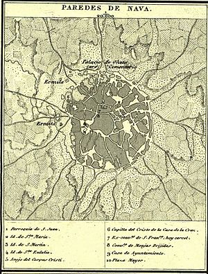 Archivo:Mapa de Paredes de Nava (1852), por Francisco Coello