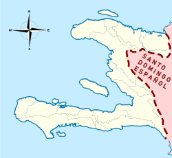 Mapa de Saint Domingue en español.svg