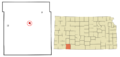 Meade County Kansas Incorporated and Unincorporated areas Meade Highlighted