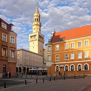 Archivo:Opole - ratusz i zabytkowe kamieniczki w Rynku