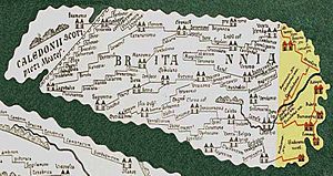 Archivo:Part of Tabula Peutingeriana showing Britannia