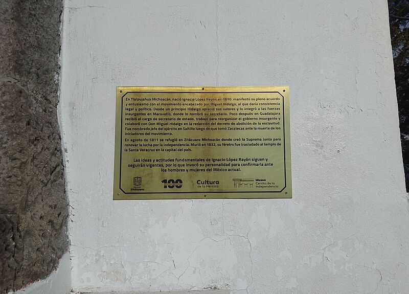 Placa Ignacio López Rayón