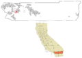 Riverside County California Incorporated and Unincorporated areas Winchester Highlighted