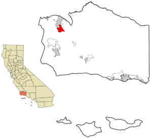 Archivo:Santa Barbara County California Incorporated and Unincorporated areas Orcutt Highlighted