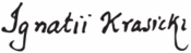 Signature of Ignacy Krasicki.png
