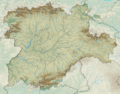 Spain Castile and León relieve location map