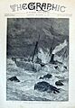The loss of HMS 'Serpent' off Cape Villano, scene immediately after the vessel struck