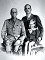 Victor Emmanuel III of Italy with son Umberto and grandson Vittorio