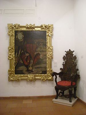 Archivo:Xàtiva. Almodí. Felip V i cadira-2