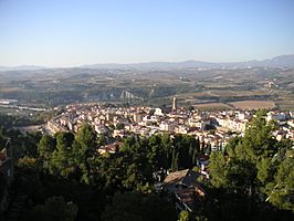 Vista de Gelida desde el castillo