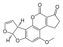 Estructura molecular de la aflatoxina B1