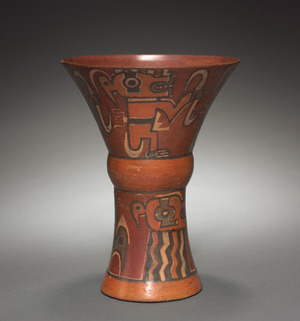 Archivo:Bolivia, Cochabamba(?), Tiwanaku style, 400-1000 - Kero (Waisted Cup) - 1963.476 - Cleveland Museum of Art
