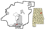 Calhoun County Alabama Incorporated and Unincorporated areas Hobson City Highlighted.svg