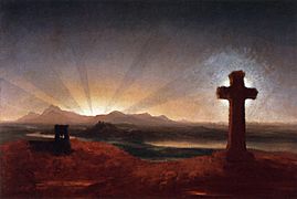 Cole, Thomas - Cross at Sunset - c. 1848