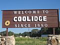 Coolidge, KS, welcome sign IMG 5822