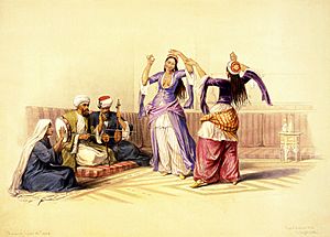 Archivo:David Roberts, Dancing girls at Cairo, 1846-49
