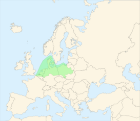 Localización de la  llanura nordeuropea
