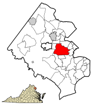 Fairfax County Virginia Incorporated and Unincorporated Areas Annadale highlighted.svg
