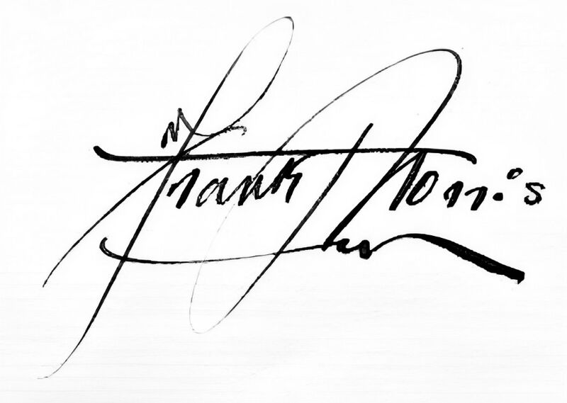 Frank Norris Signature