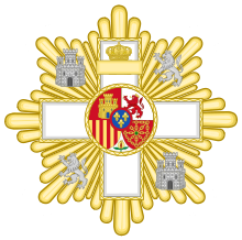 Grand Cross of the Military Merit (Spain) - White Decoration.svg