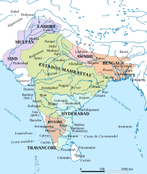 Ubicación de Imperio Maratha