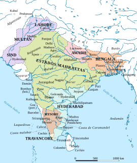 La India en 1760.