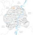 Karte Gemeinden des Bezirks Saane 1999