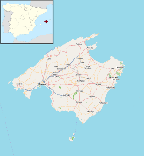 Location map Majorca