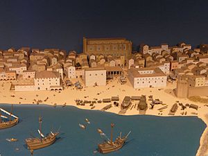 Archivo:Maqueta litoral de Barcelona al Museu Marítim de Barcelona (9)