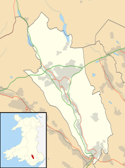 Merthyr Tydfil ubicada en Merthyr Tydfil (autoridad unitaria)