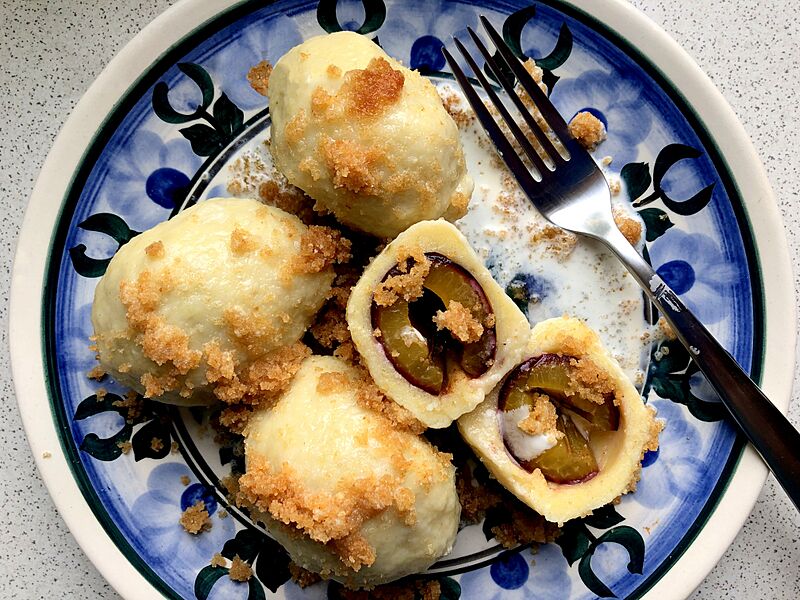 Polish Plum Dumplings in Warsaw