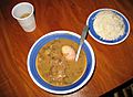 Sancocho de guandú con carne salá