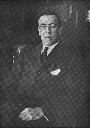 Archivo:Woodrow Wilson in Czechoslovakia's tribute to the memory of Woodrow Wilson