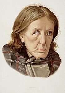 Archivo:A woman diagnosed as suffering from chronic dementia. Colour Wellcome L0026688