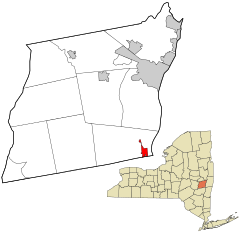 Albany County New York incorporated and unincorporated areas Ravena highlighted.svg