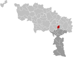 Anderlues Hainaut Belgium Map.svg