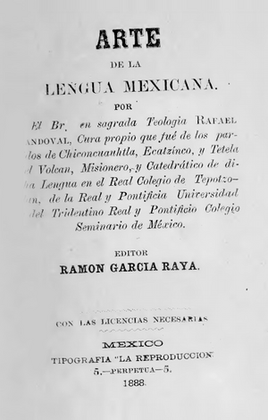 Archivo:Arte de la lengua mexicana (1810)