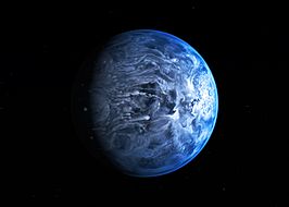 Archivo:Artist’s impression of the deep blue planet HD 189733b