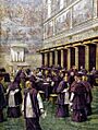 Cónclave en la Capilla Sixtina para la elección del nuevo Papa, Achille Beltrame, 1903