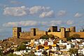 Castillo de Alcalá de Guadaíra. Vista desde el barrio del arrabal o barrio del castillo