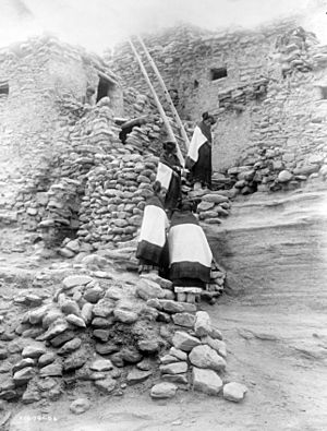 Archivo:Cliff perched homes, Hopi