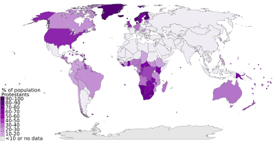 Archivo:Countries by percentage of Protestants (2010)