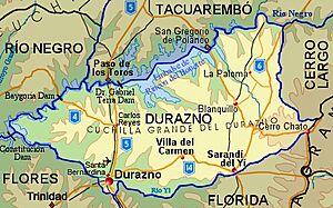 Archivo:Durazno Department map